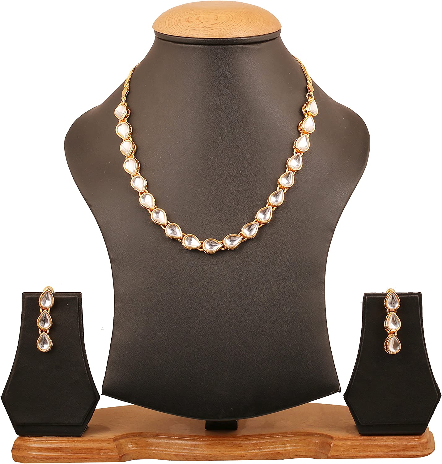 Touchstone Indian Bollywood Handcrafted Traditional Royal Mughal Kundan Polki Meenakari Enamel Colorful Wedding Designer Jewelry Necklace Choker Set in Gold and Silver Tone for Women. - Image 2